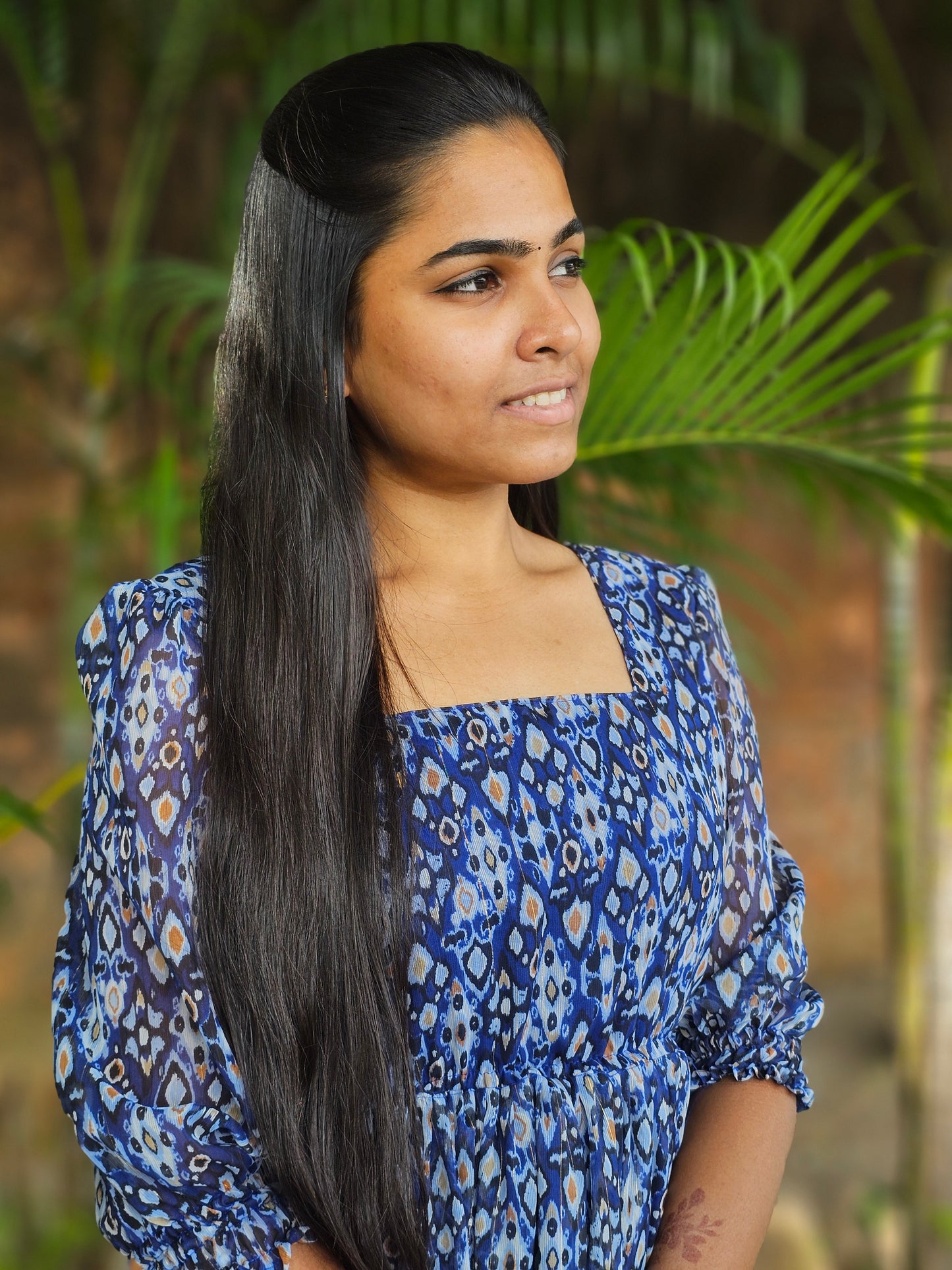 Blue Chiffon Dress