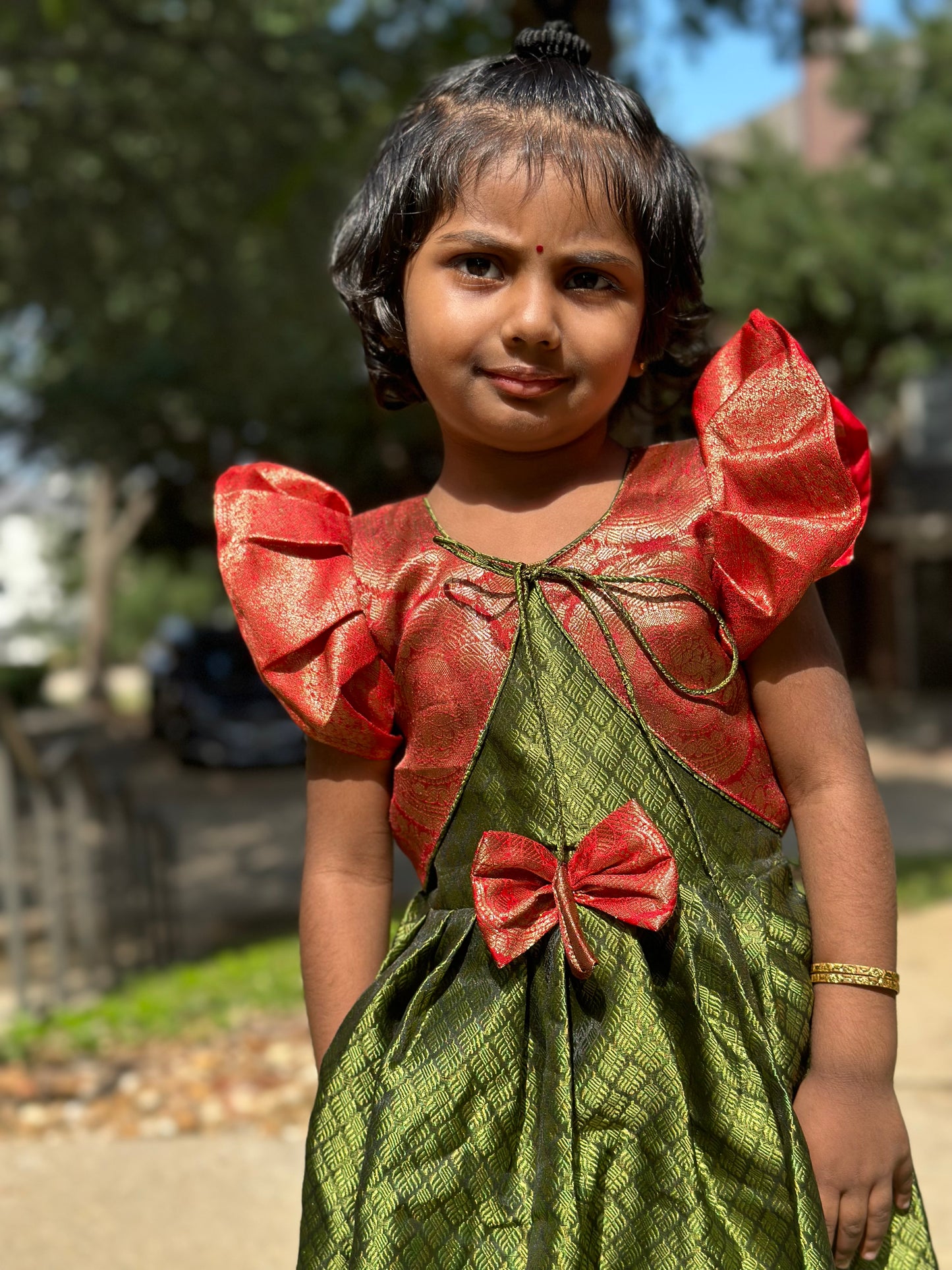Green coat model Frock