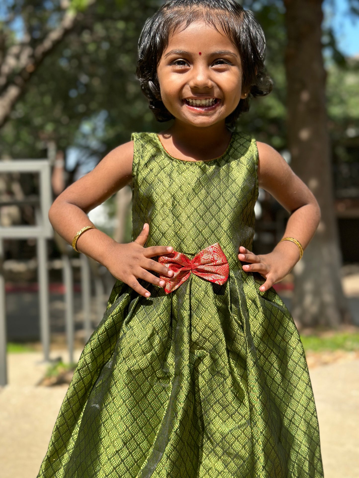 Green coat model Frock