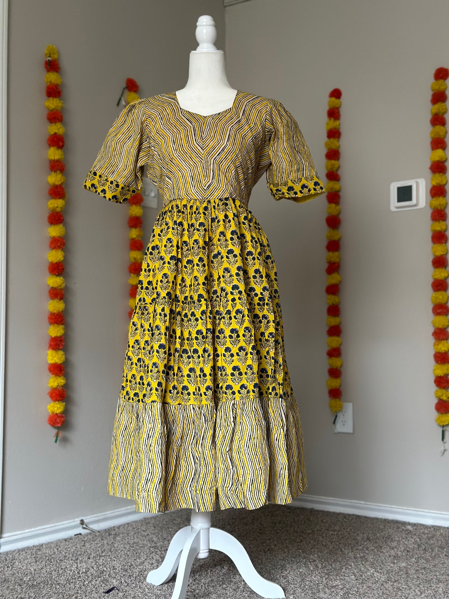 Yellow Floral Summer dress