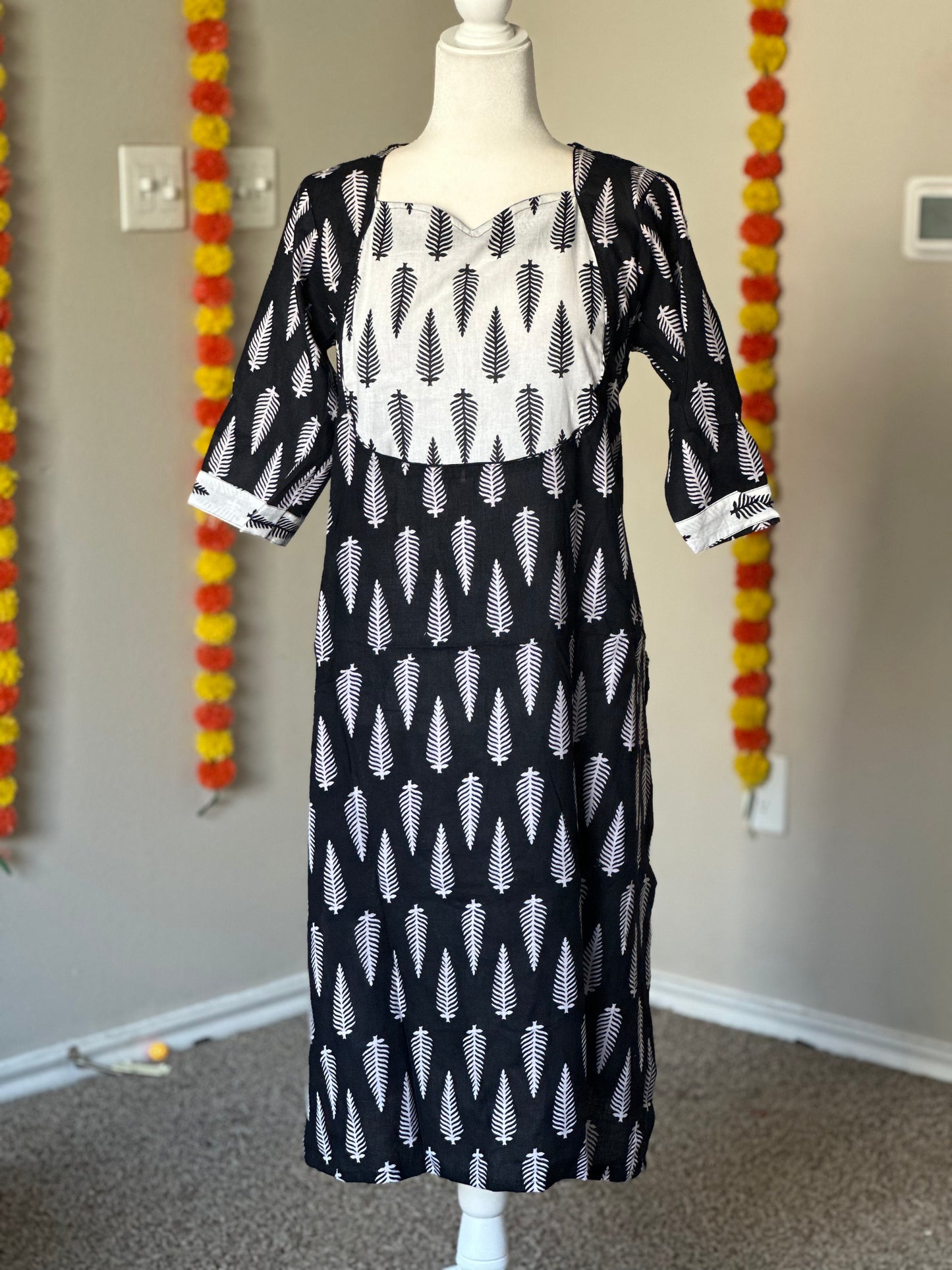 Black Patchwork Kurti
