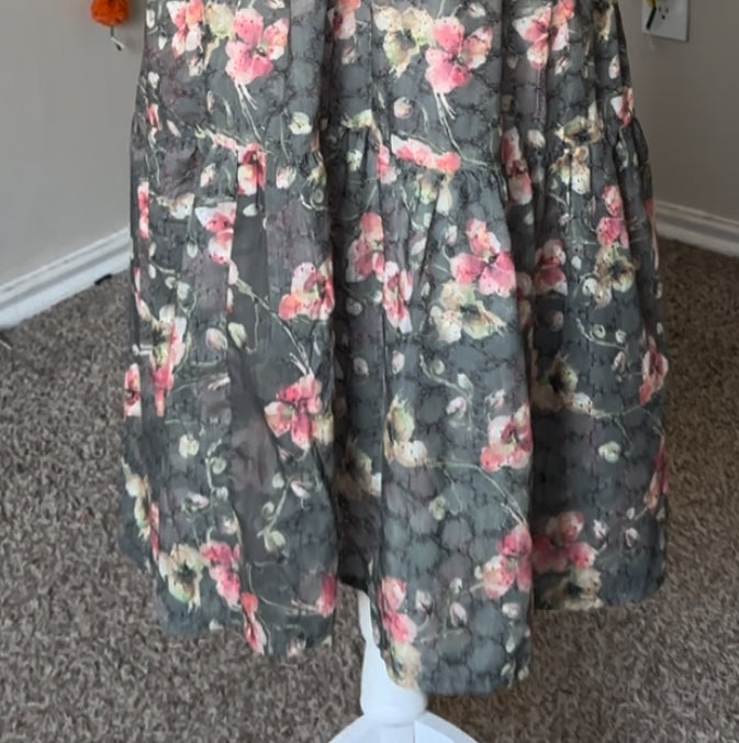 Grey floral Hakoba dress