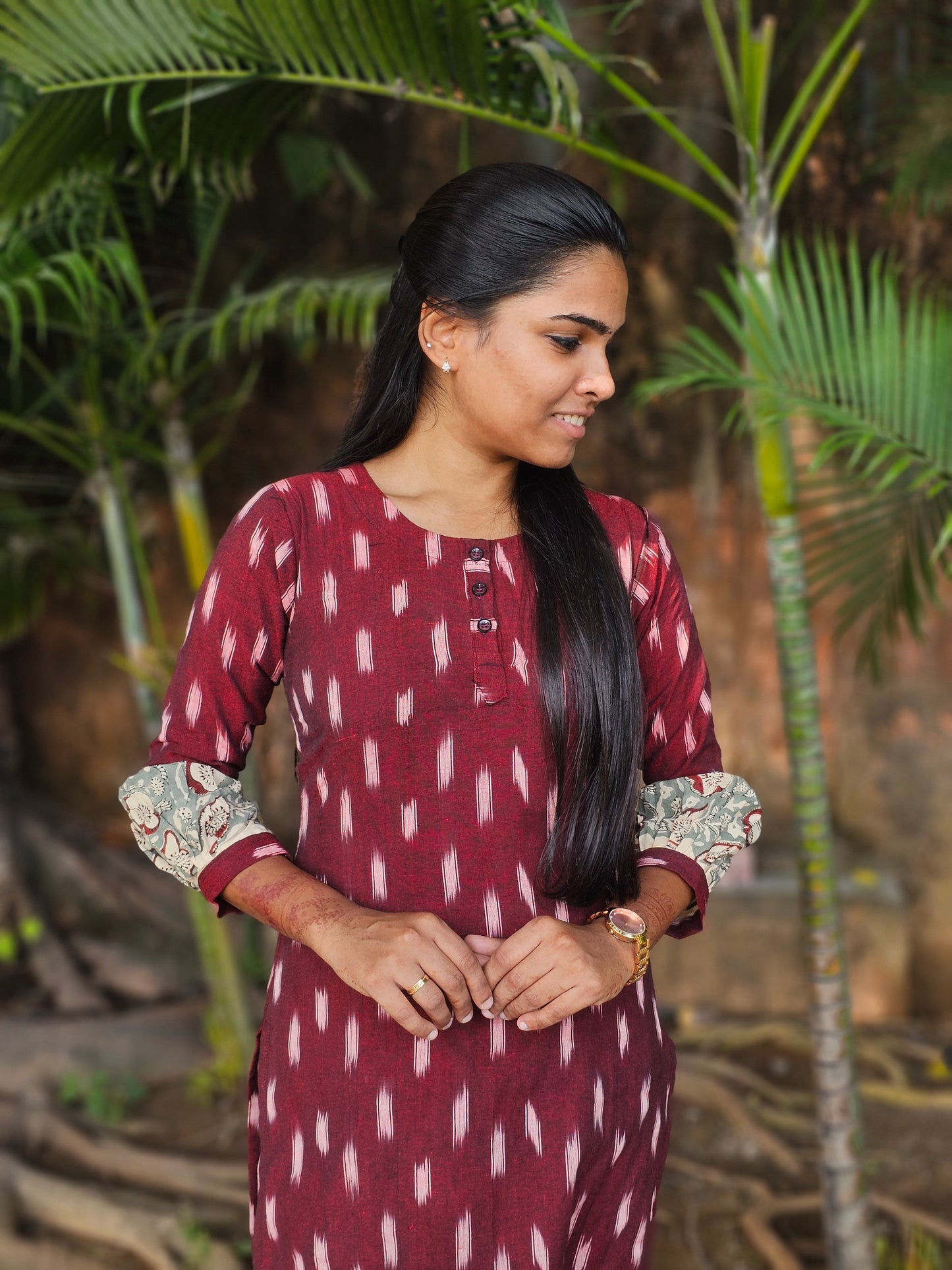Maroon Ikat Coord