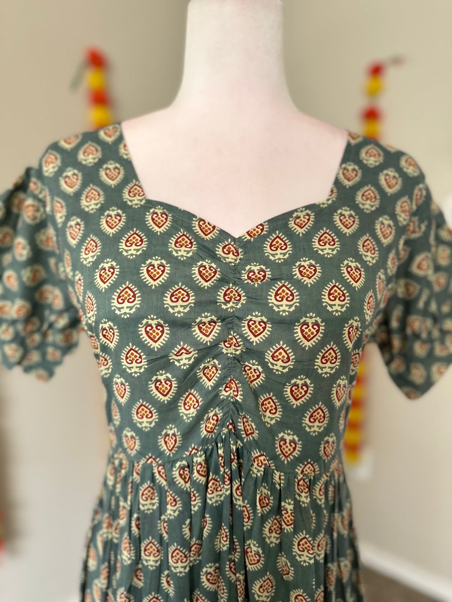 Grey cotton summer dress