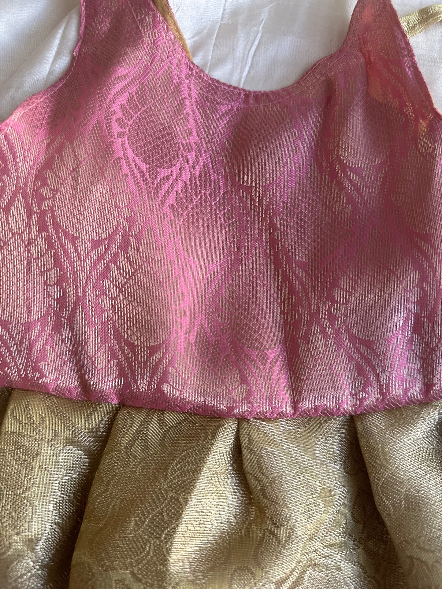 Gold and Peach ethnic Frock