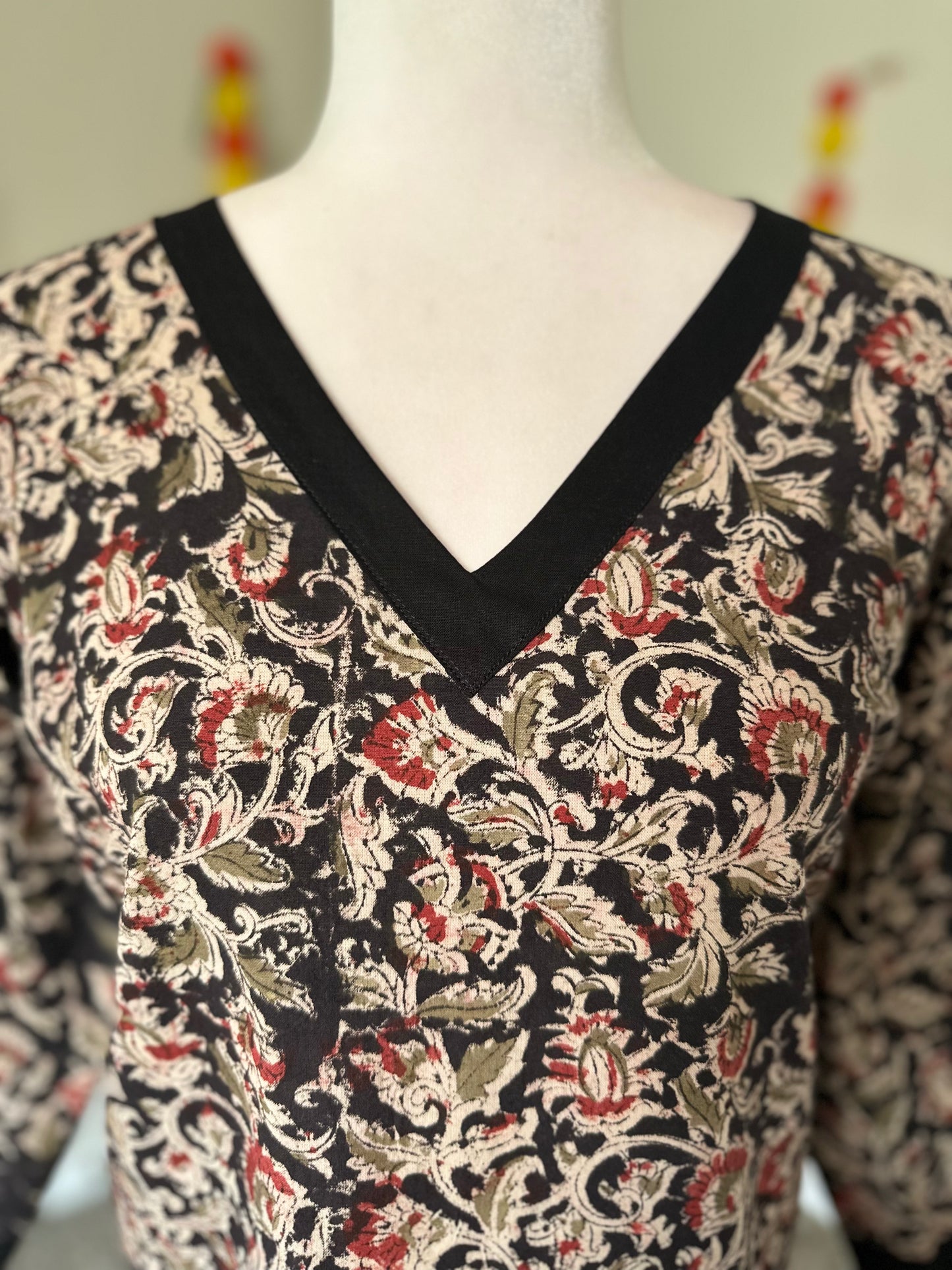 Black kalamkari Cotton Tunic