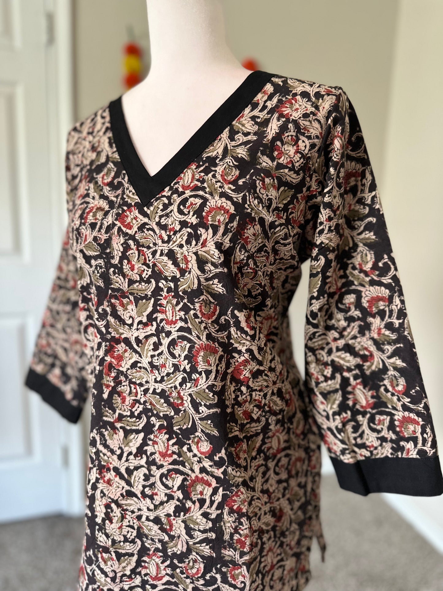 Black kalamkari Cotton Tunic