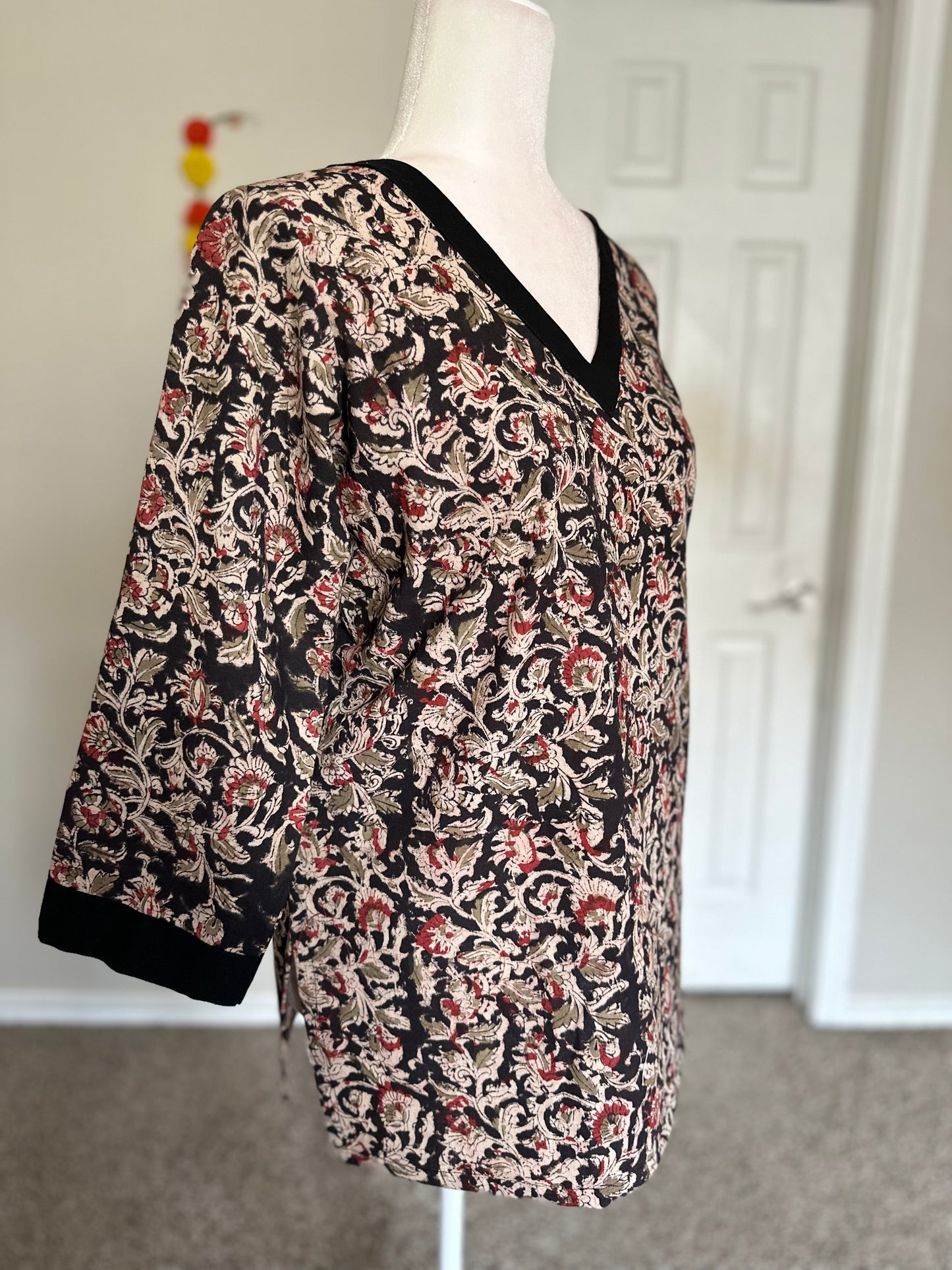 Black kalamkari Cotton Tunic