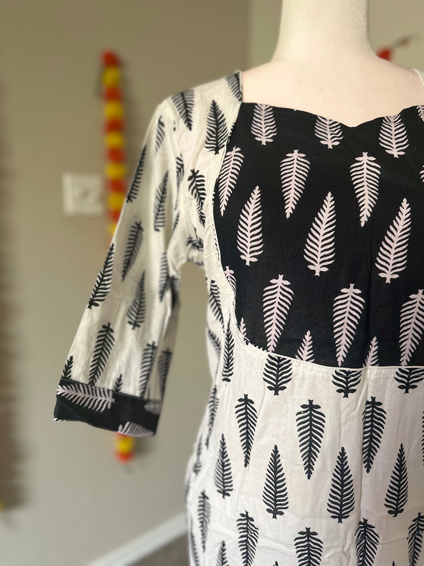 White Patchwork Kurti