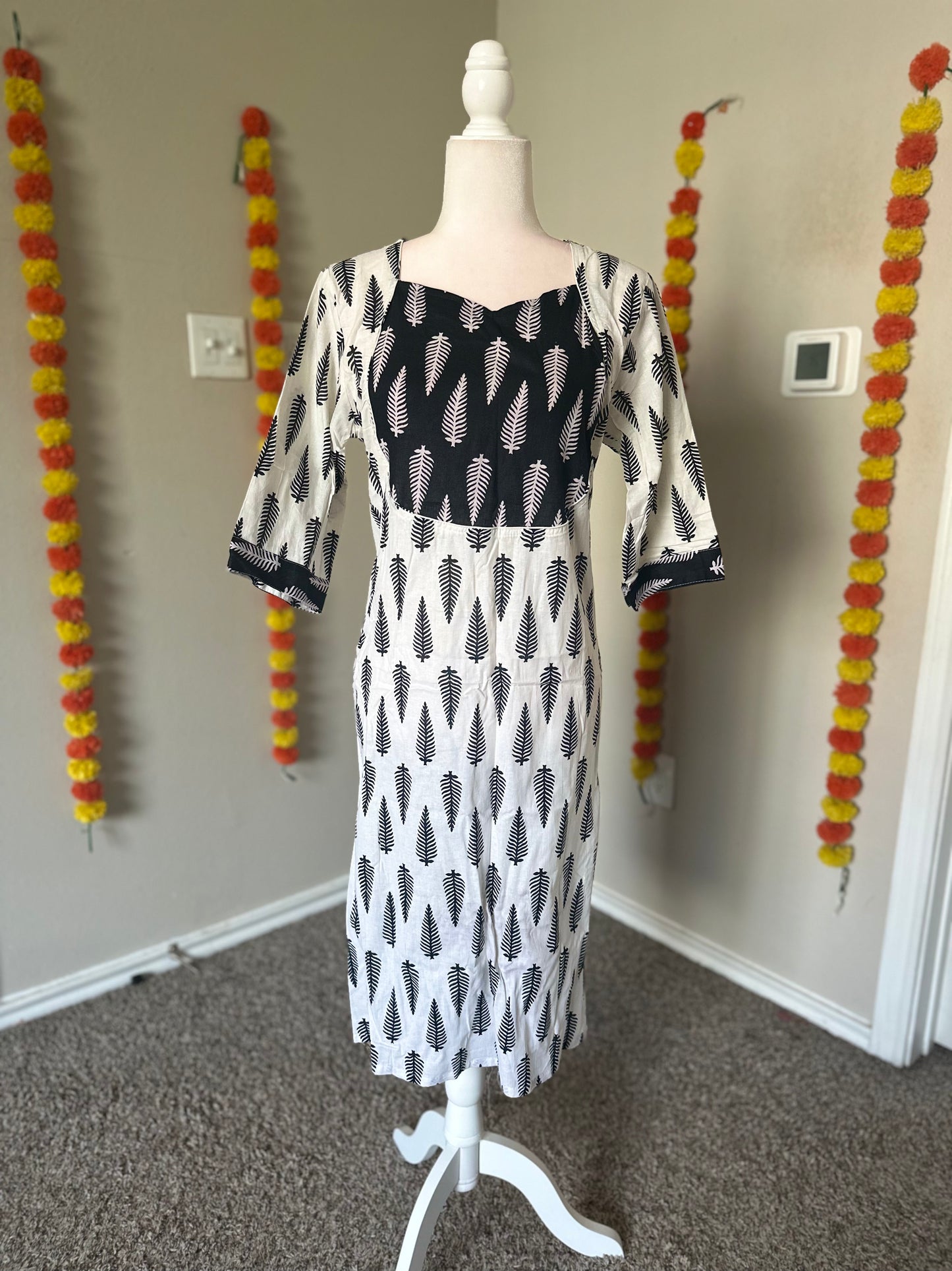 White Patchwork Kurti