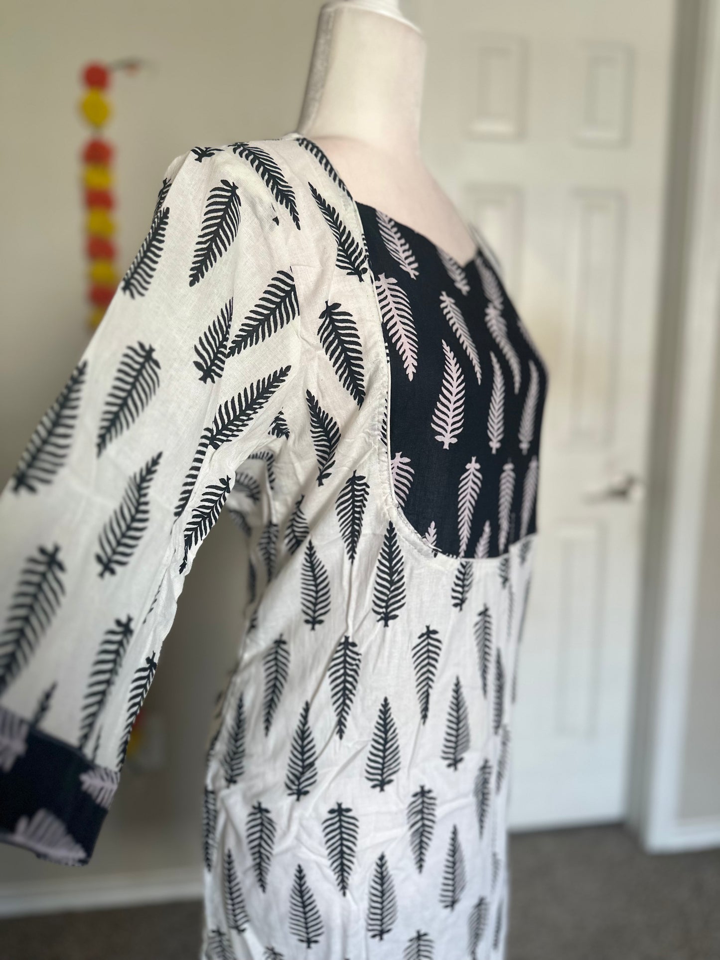 White Patchwork Kurti