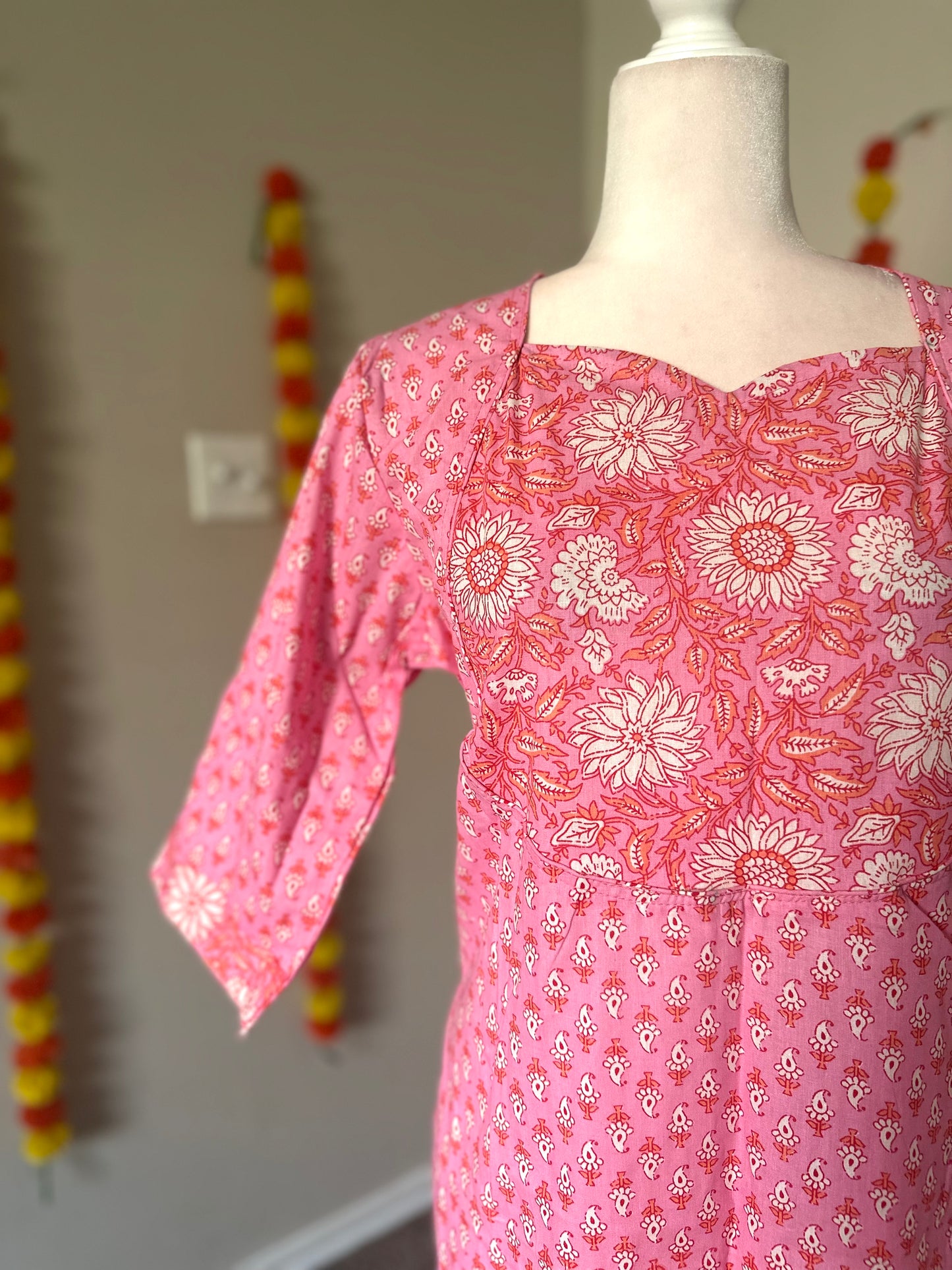 Pink Patchwork Kurti