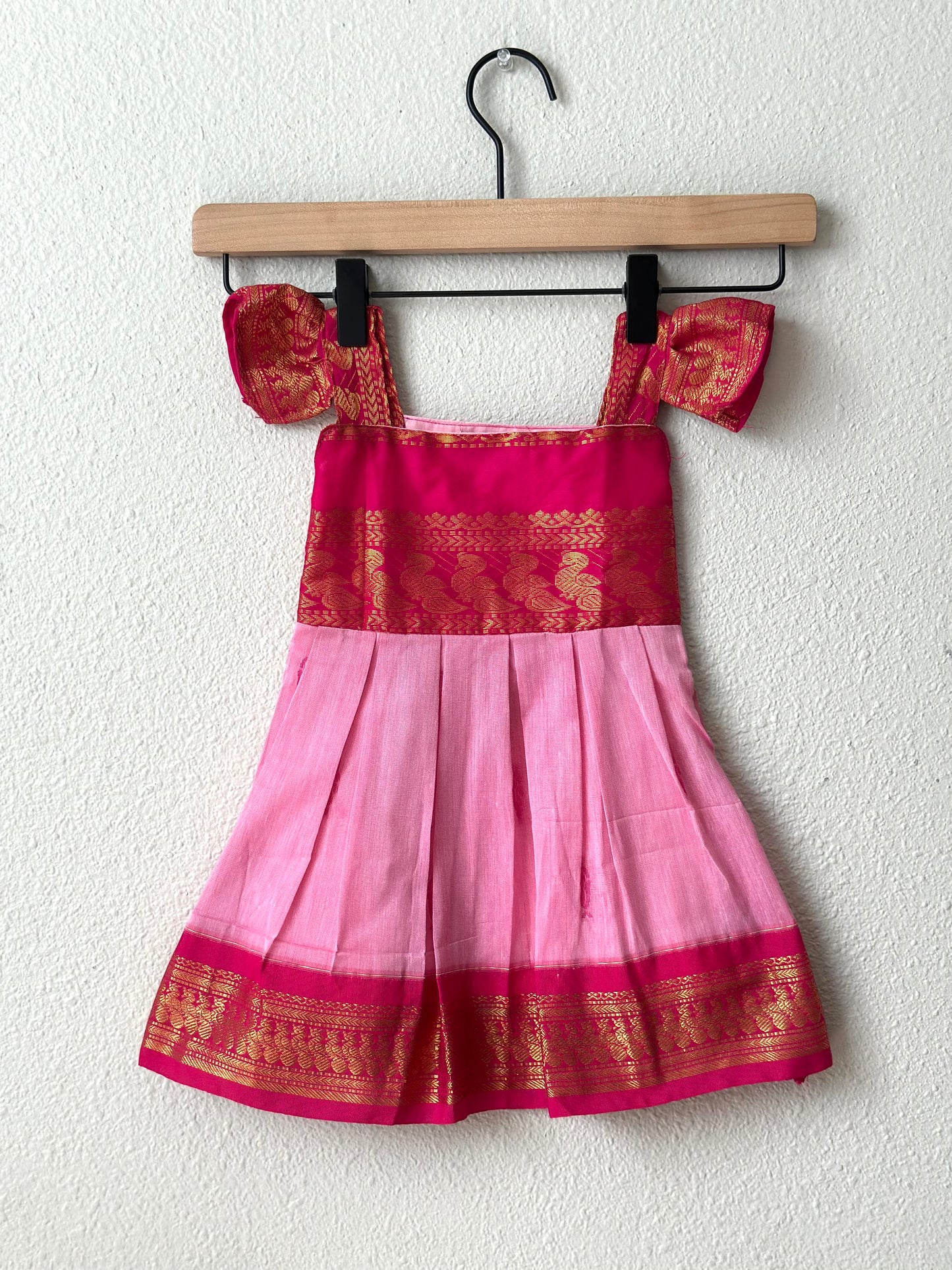 Pink Kalyani cotton infants Frock