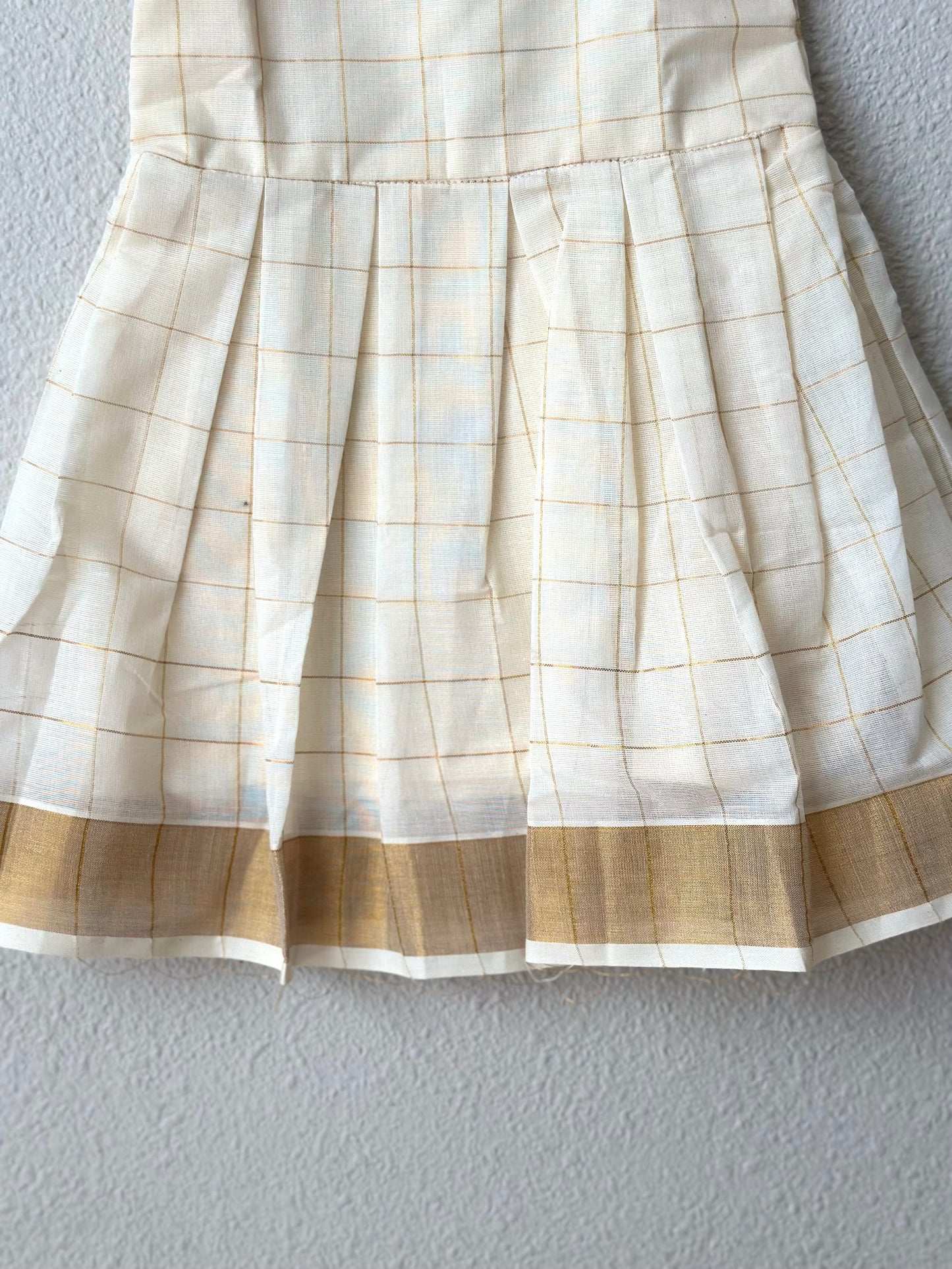 Kerala style Kasavu infants frock