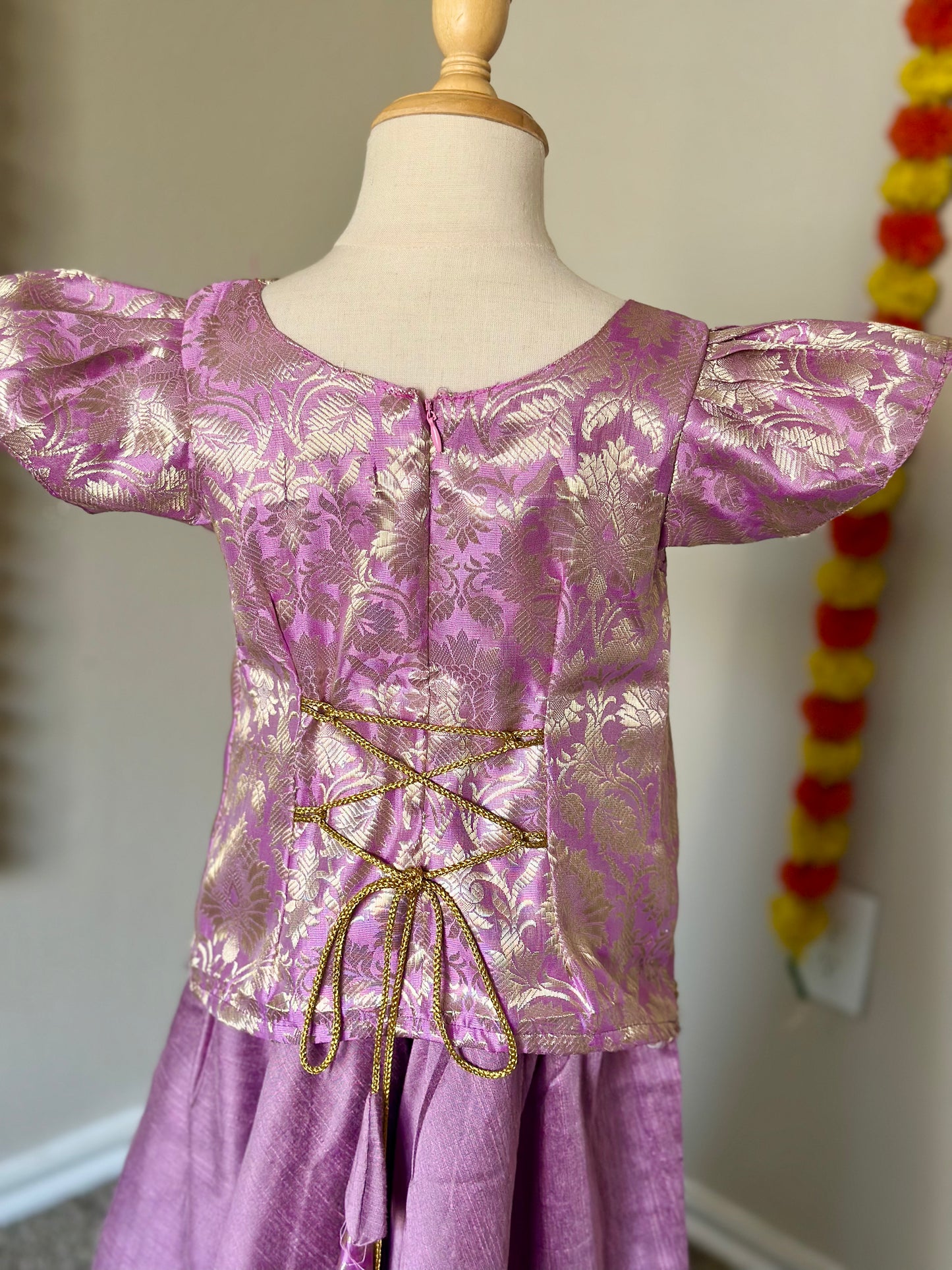Lavender Banarasi skirt and top