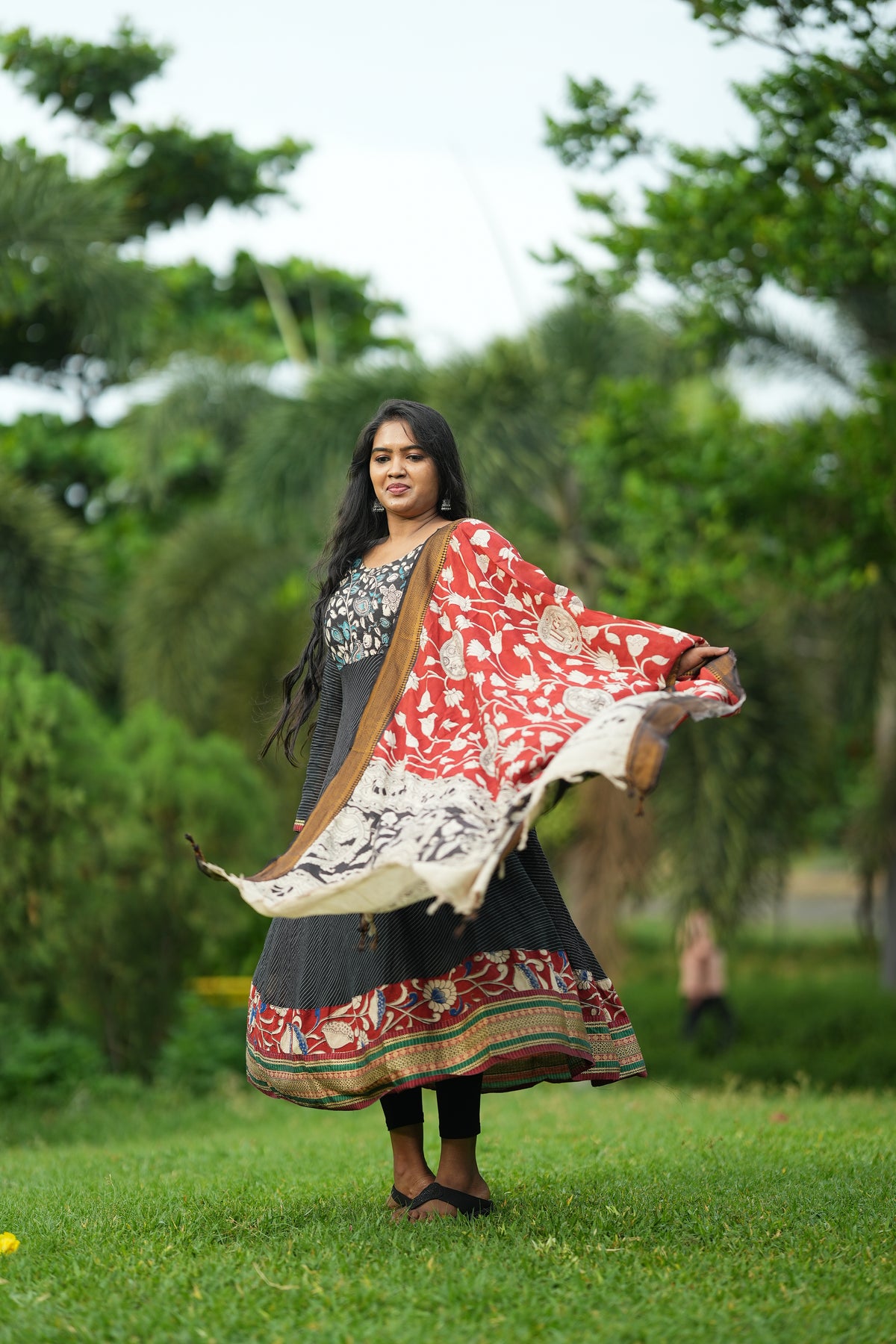 Black Narayanpet and kalamkari anarakali