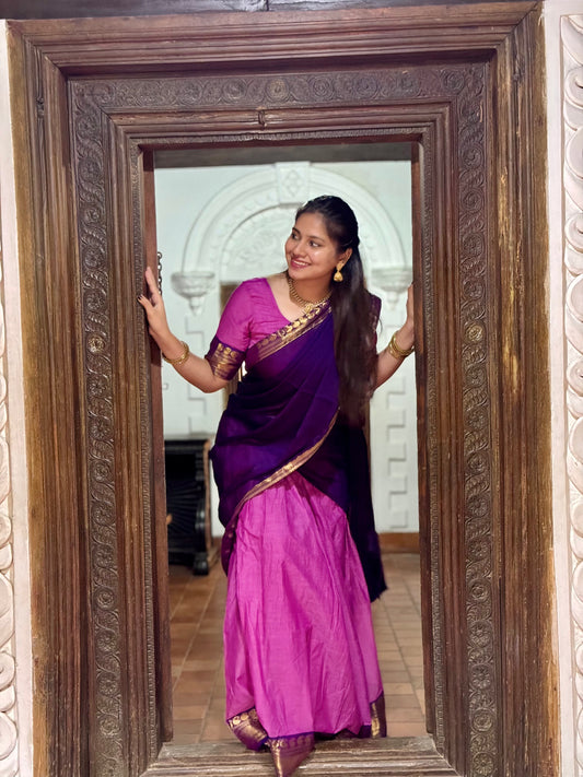 Purple Pink Festive Halfsaree