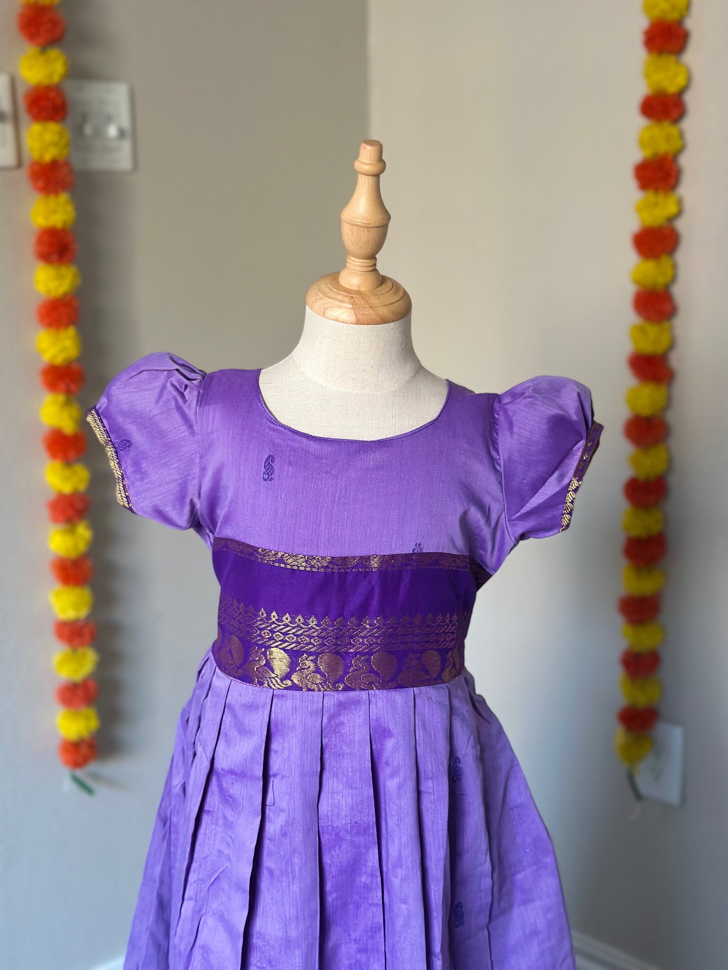 Lavender kalyani cotton frock