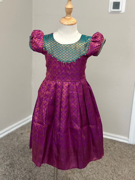 Pink Semi silk frock