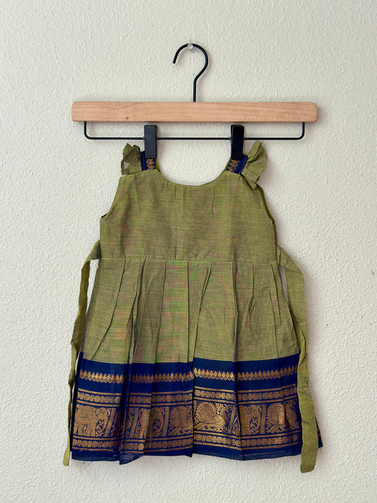 Green and Blue infant frock