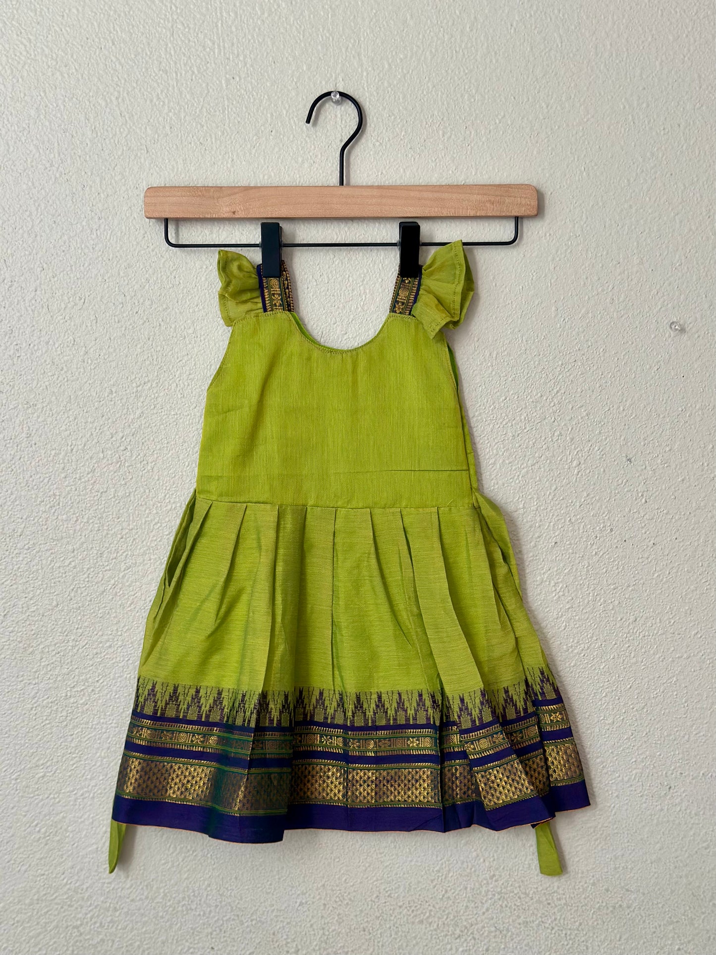Green and blue infant frock