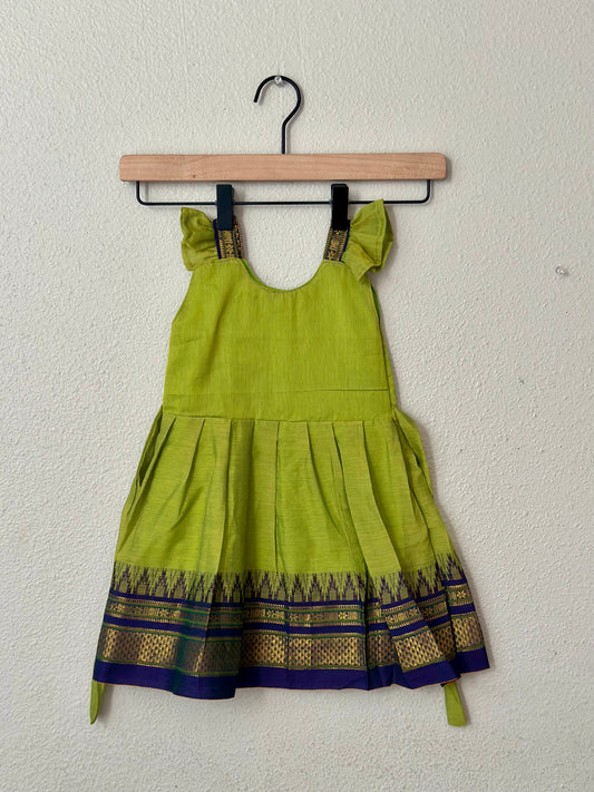 Green and blue infant frock