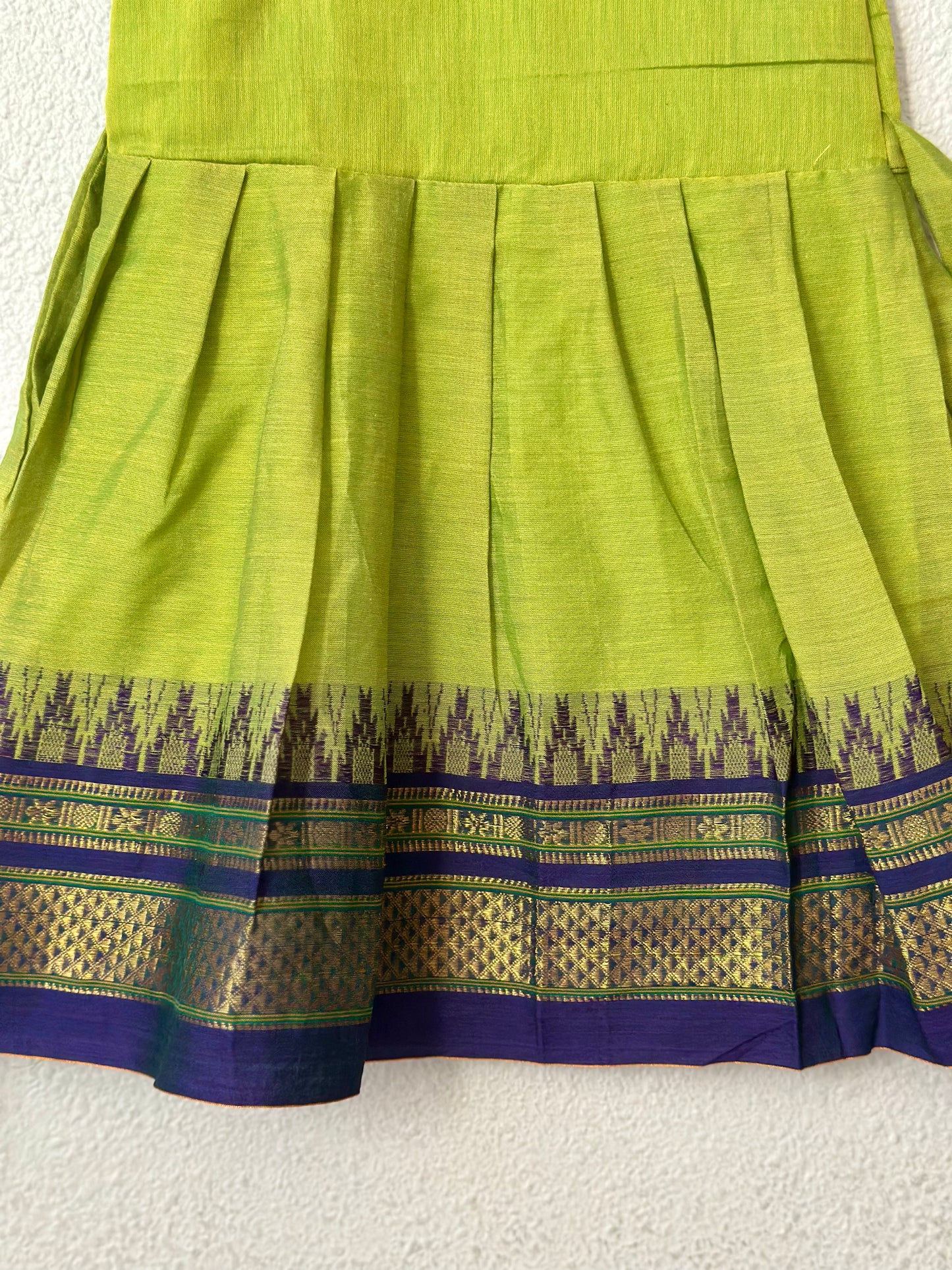 Green and blue infant frock