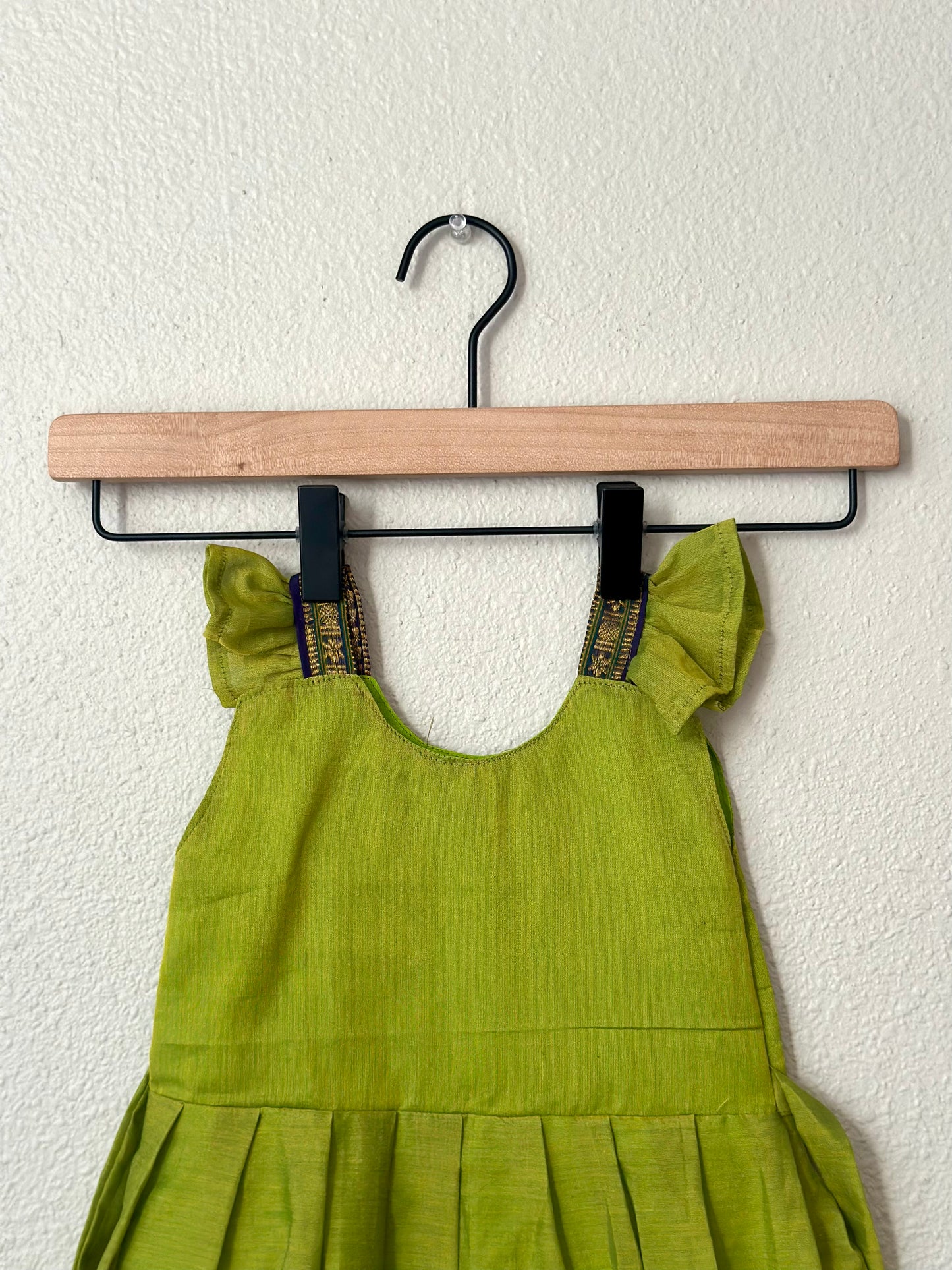 Green and blue infant frock
