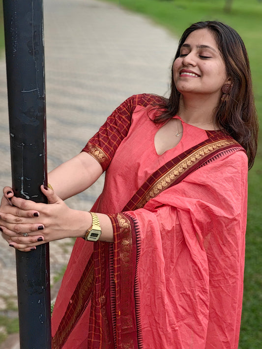 Peach & Brown Festive Salwar set