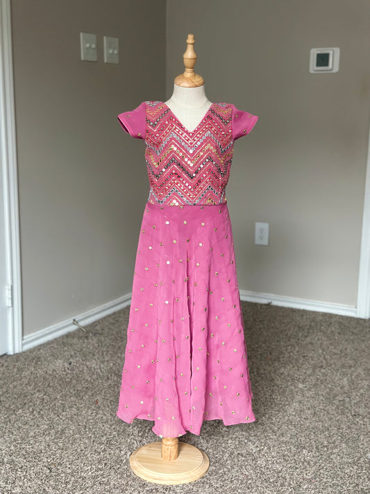 Onion pink Georgette maxi