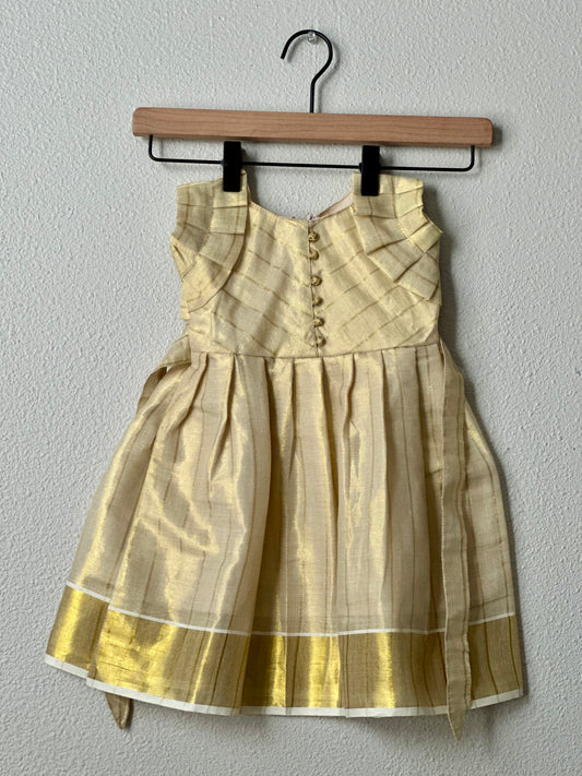 Kerala style tissue infants frock
