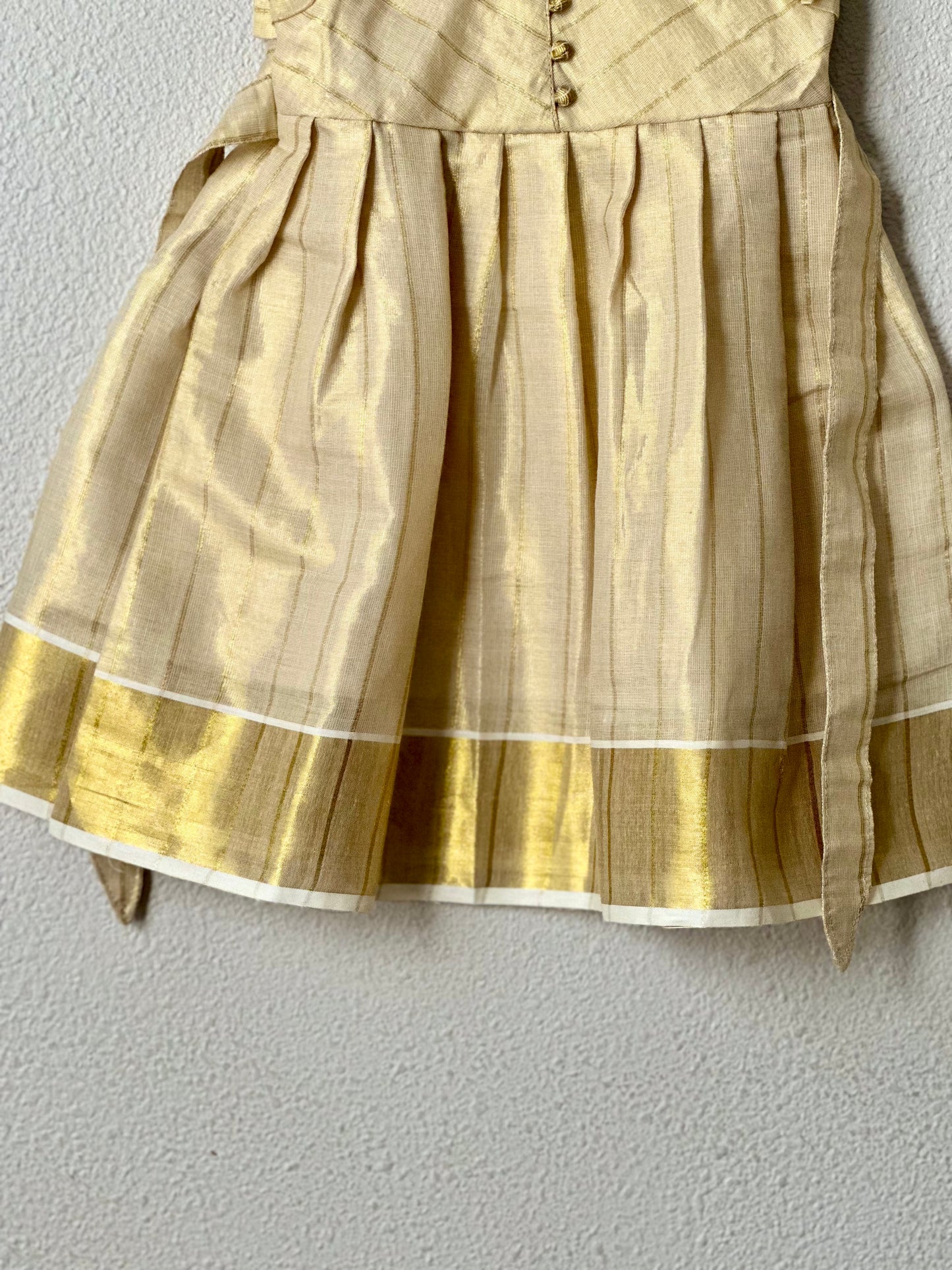 Kerala style tissue infants frock