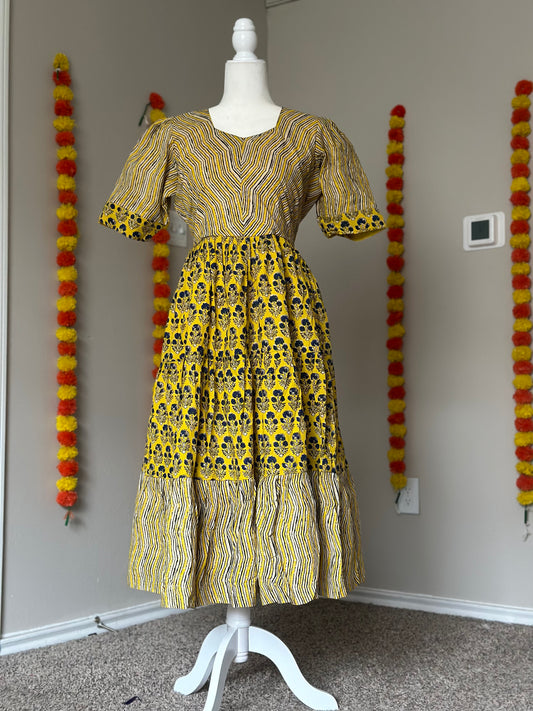 Yellow Floral Summer dress