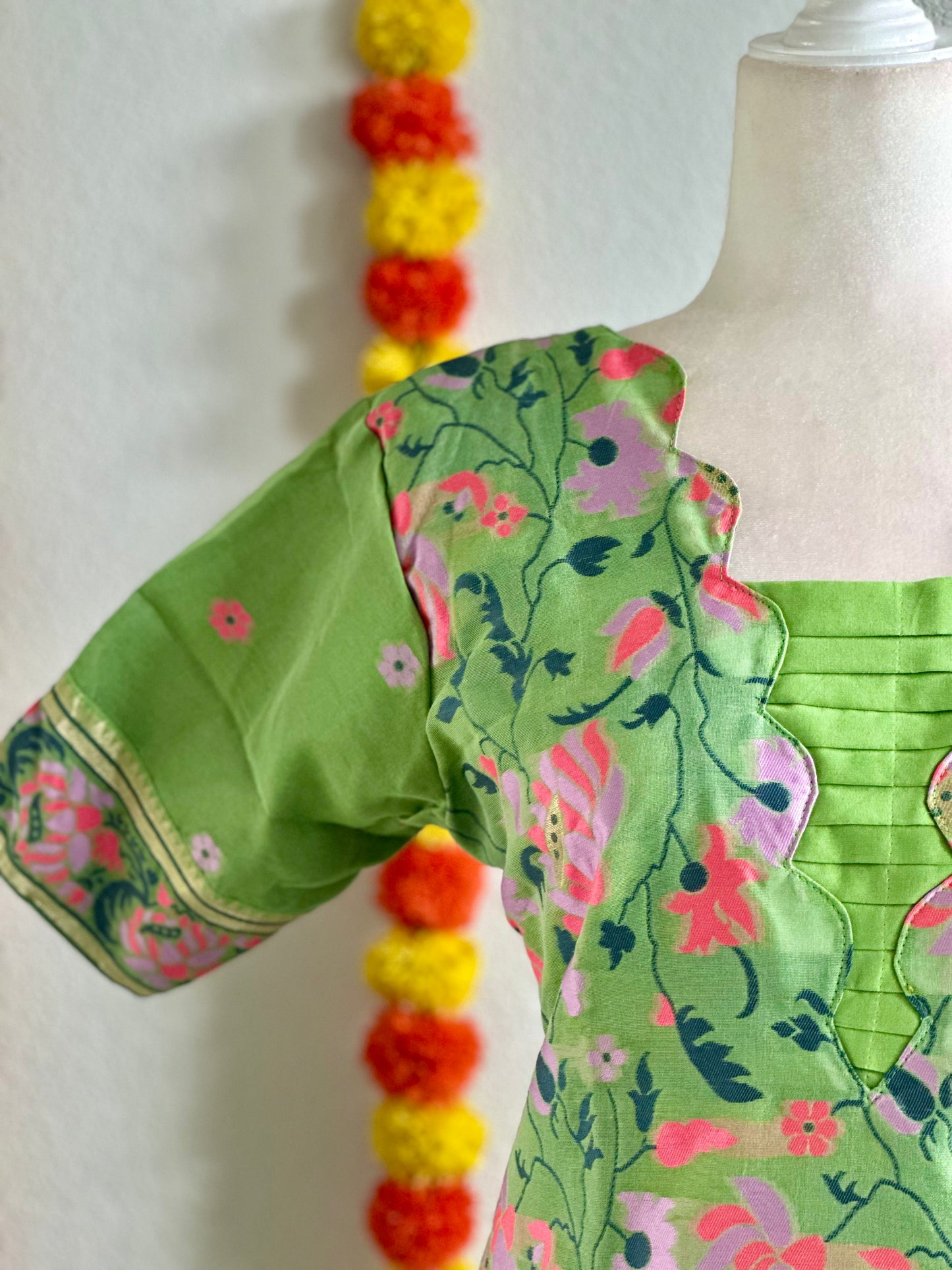 Pastel green Banarasi salwar set