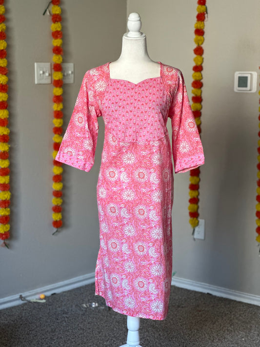 Pink Patchwork Kurti