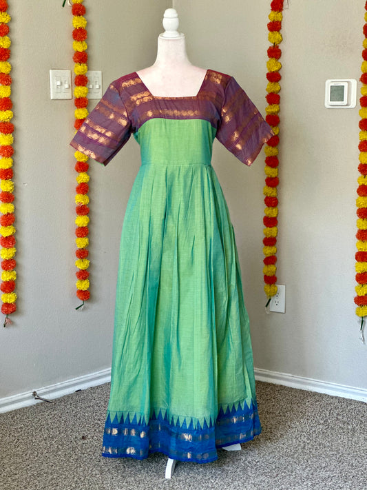 Green Kanchi cotton Maxi
