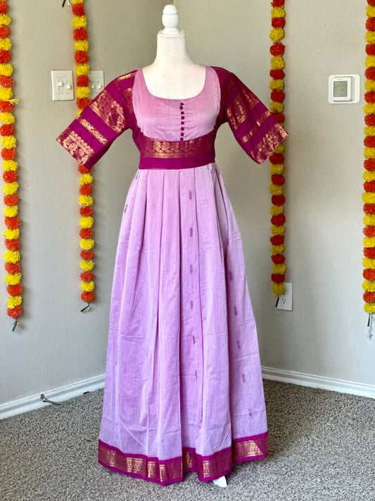 Pink kalyani cotton Festive Maxi