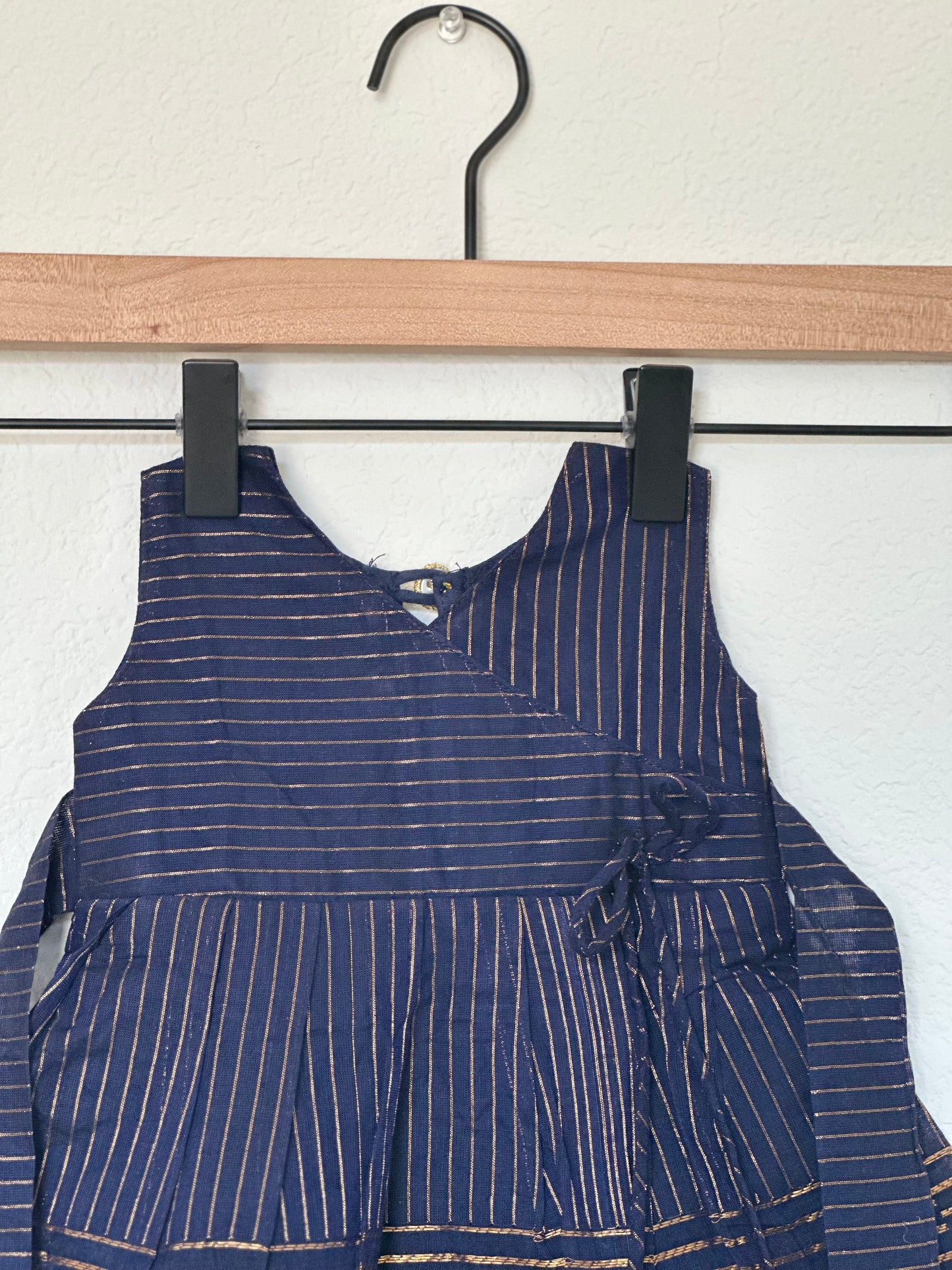 Navy blue Kanchi cotton frock