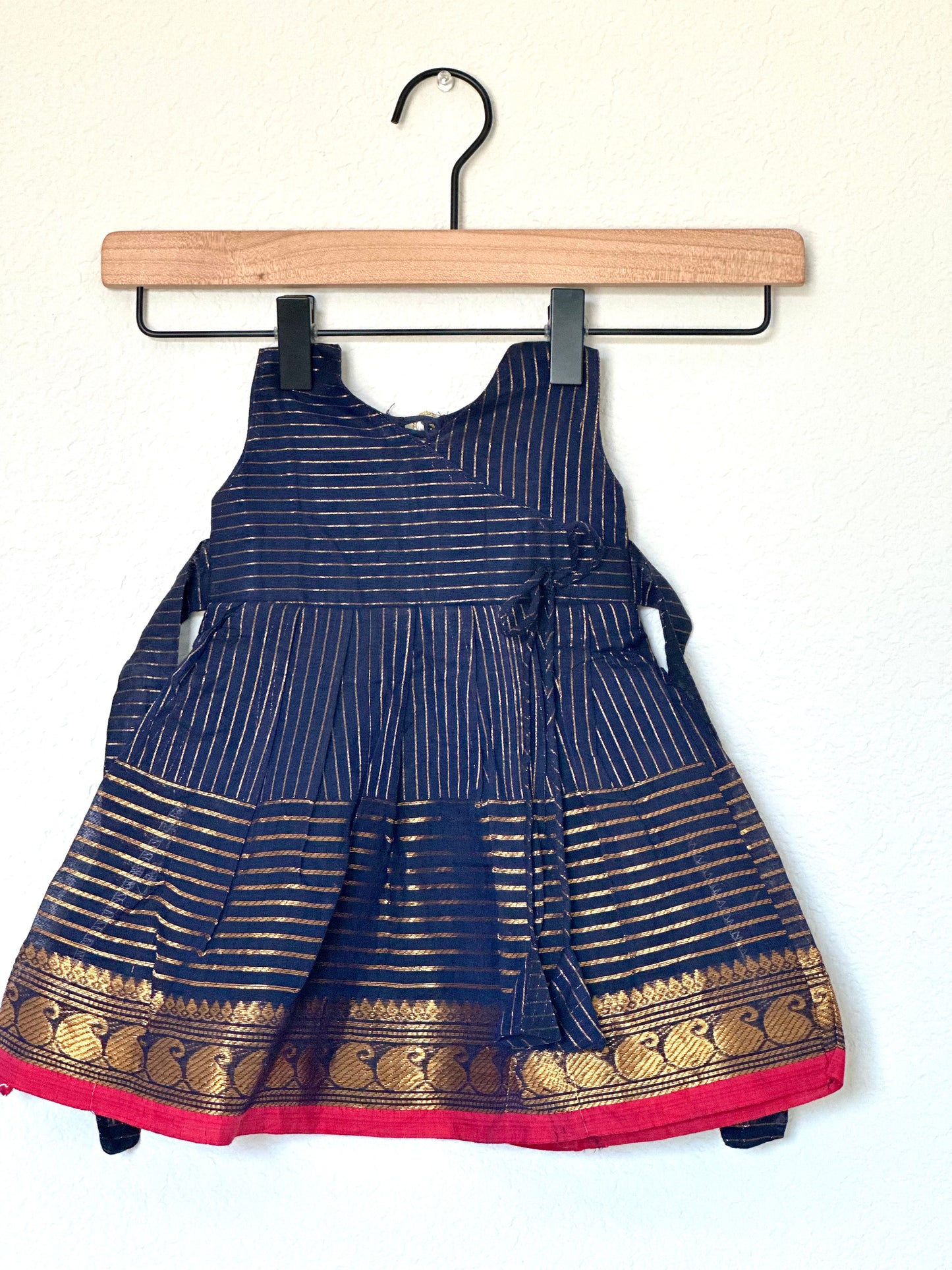 Navy blue Kanchi cotton frock