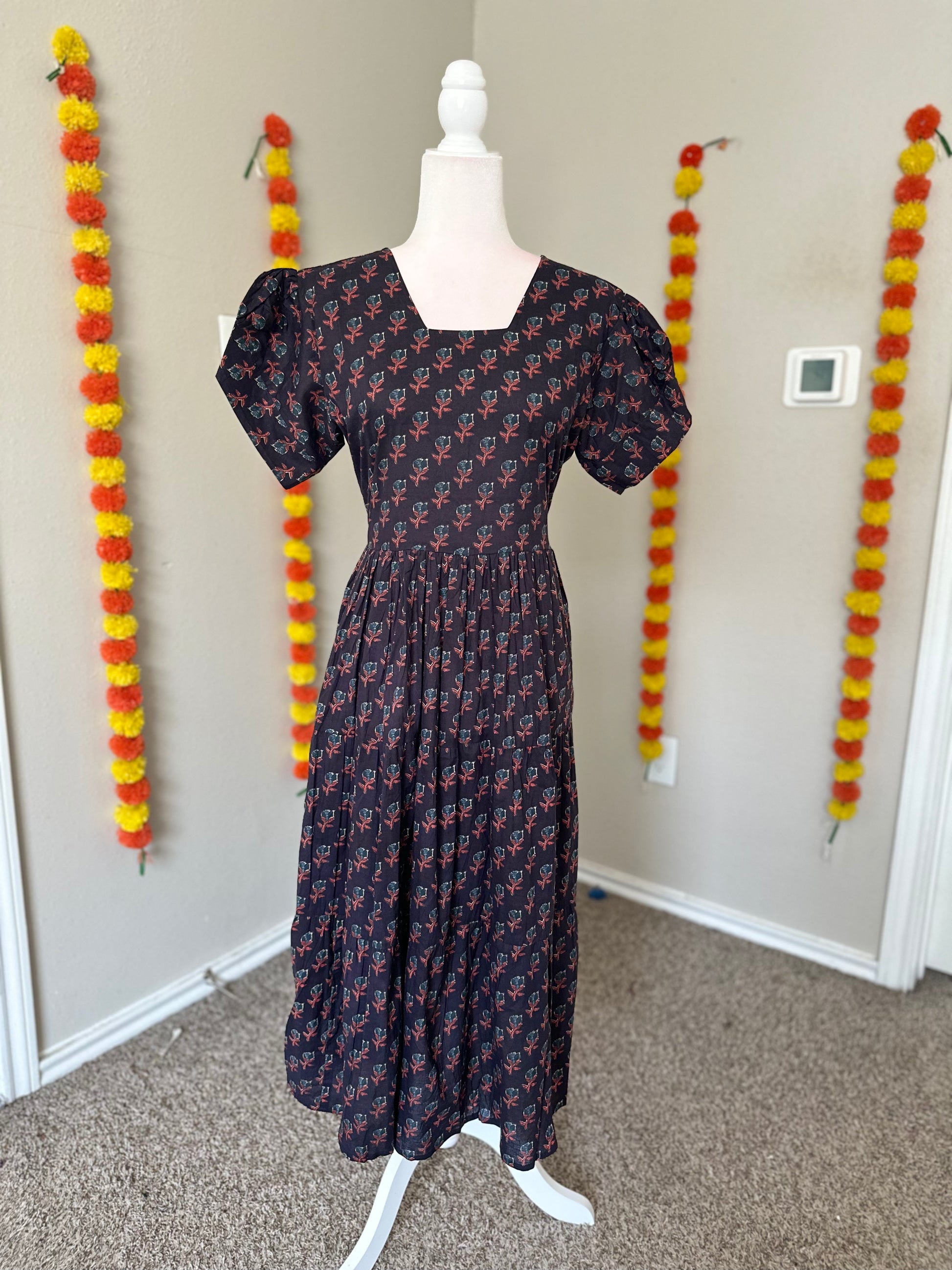 Black cotton summer Dress – The Vastralayam
