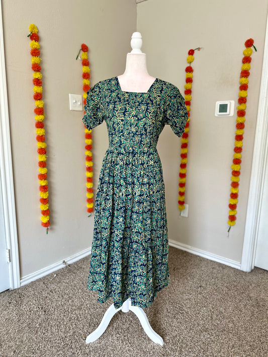 Blue cotton summer Dress