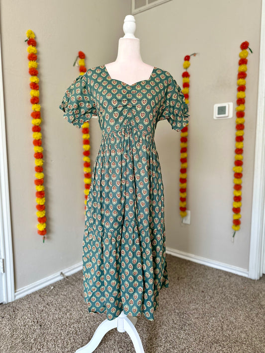 Grey cotton summer dress