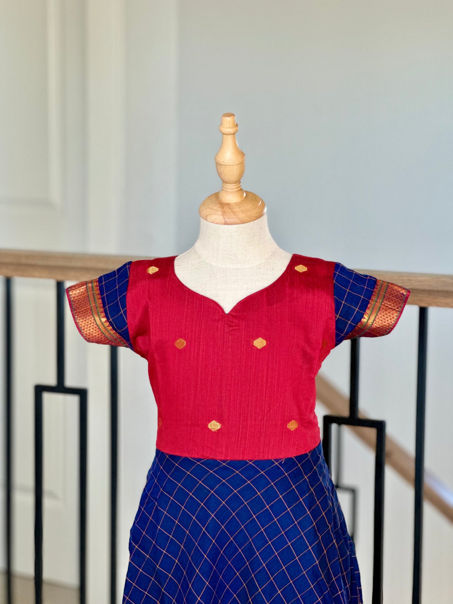 Blue Narayanpet kids maxi