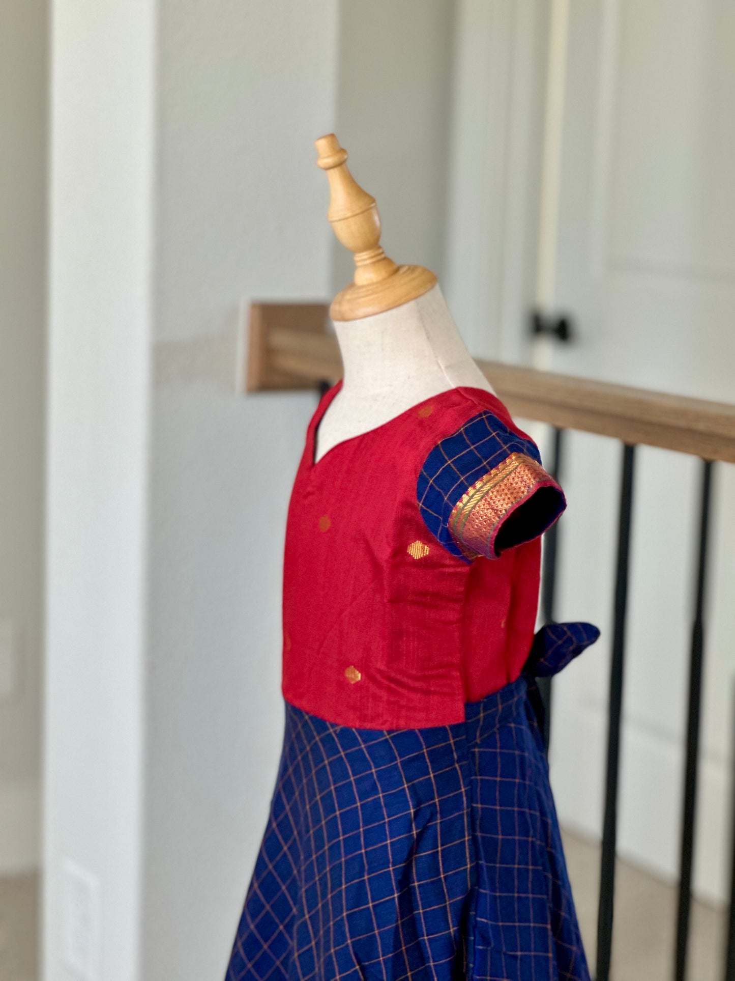 Blue Narayanpet kids maxi