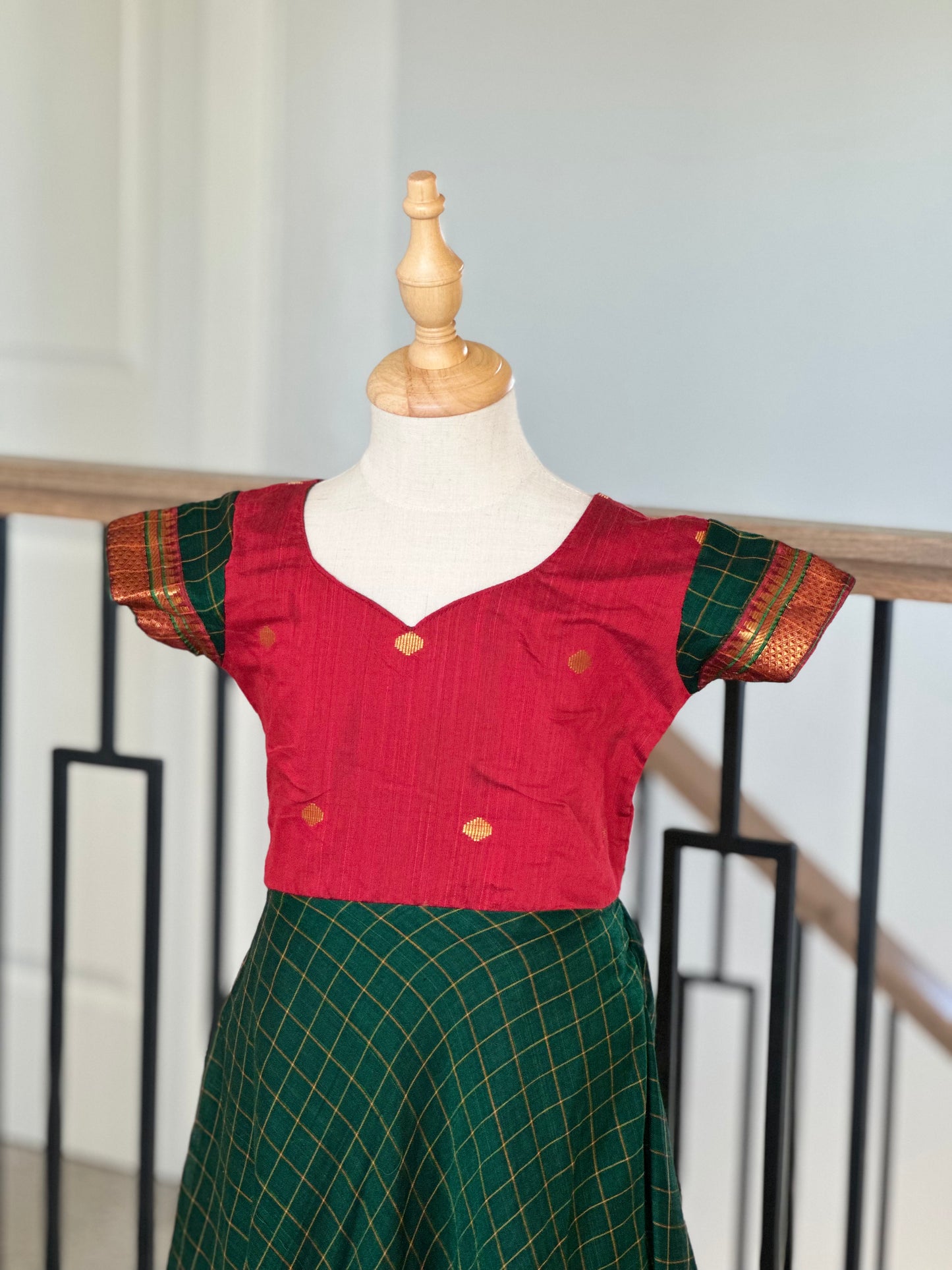 Green Narayanpet kids maxi