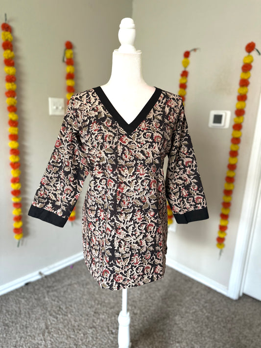 Black kalamkari Cotton Tunic