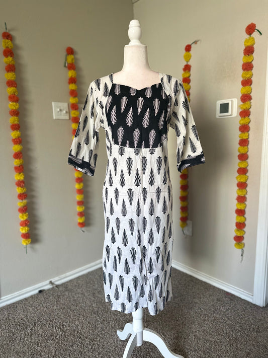 White Patchwork Kurti