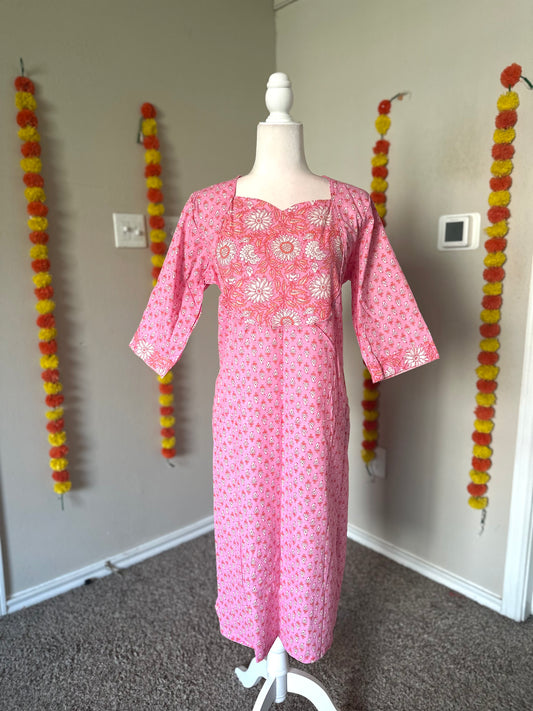 Pink Patchwork Kurti